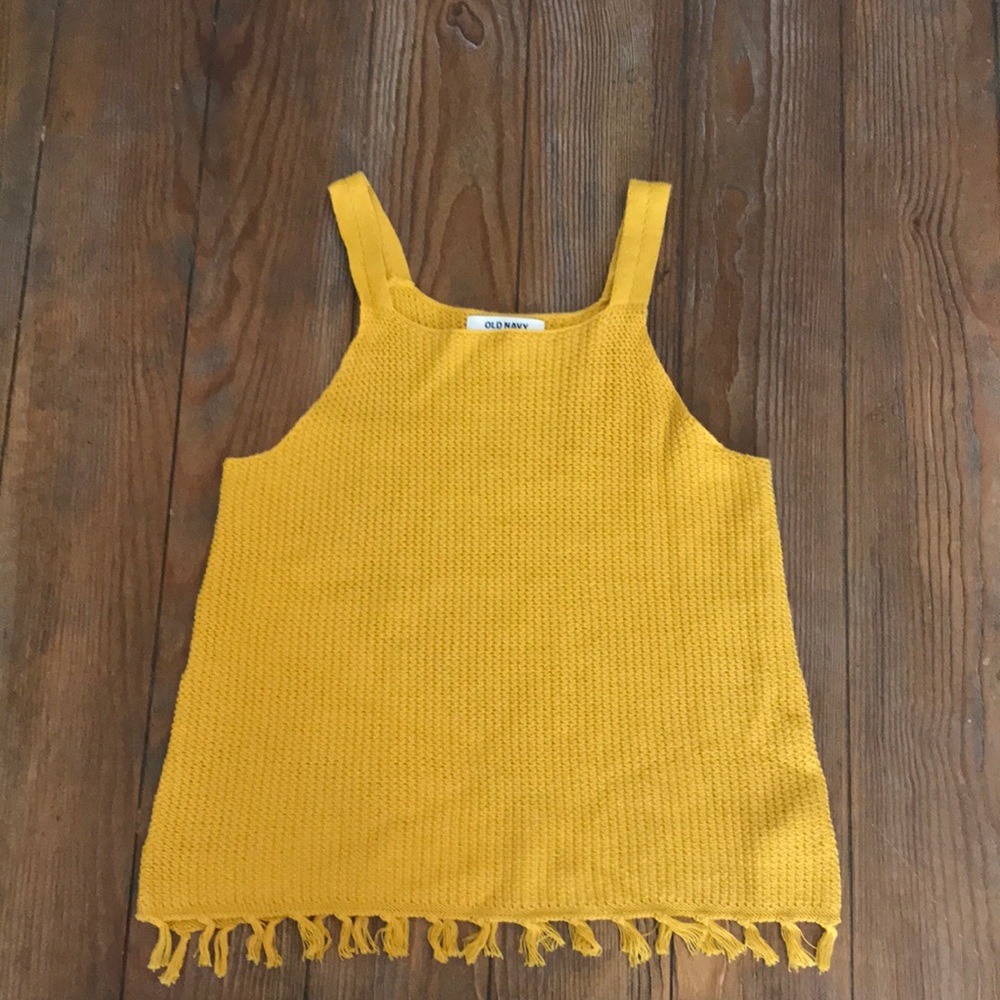 Girls Like New Mustard Yellow Sweat Tank